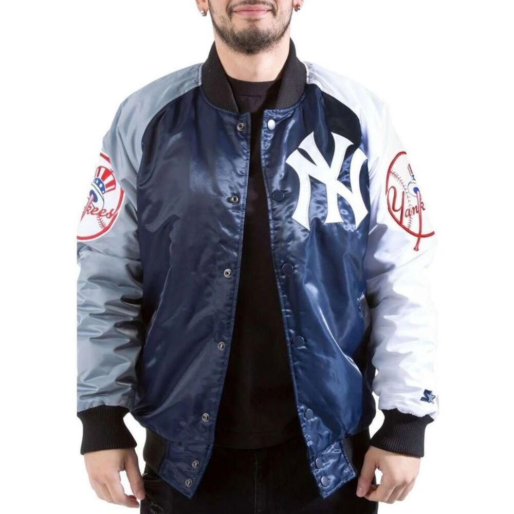 STARTER Mens Yankees Varsity Jacket, Multicoloured, L, DM